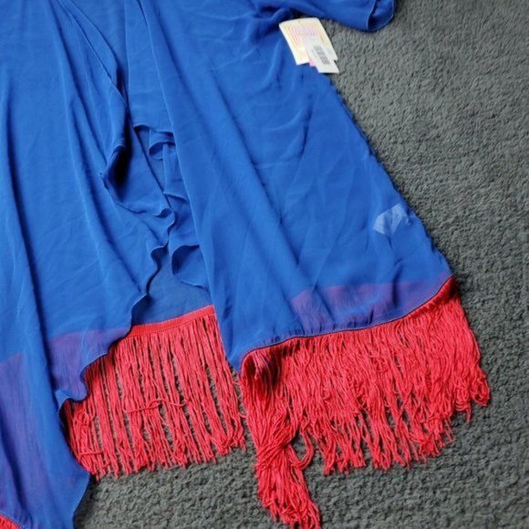 NEW LulaRoe Monroe Kimono Cardigan L Large Multicolor - Picture 3 of 8